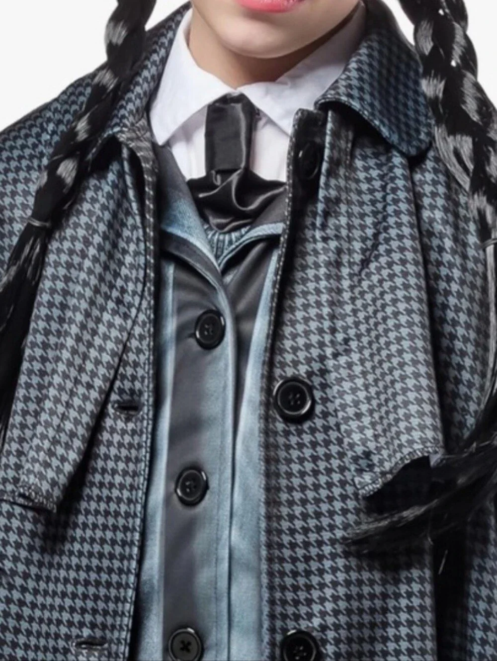 New Kids Small Wednesday Addams Child Costume Coat - Picture 4 of 8